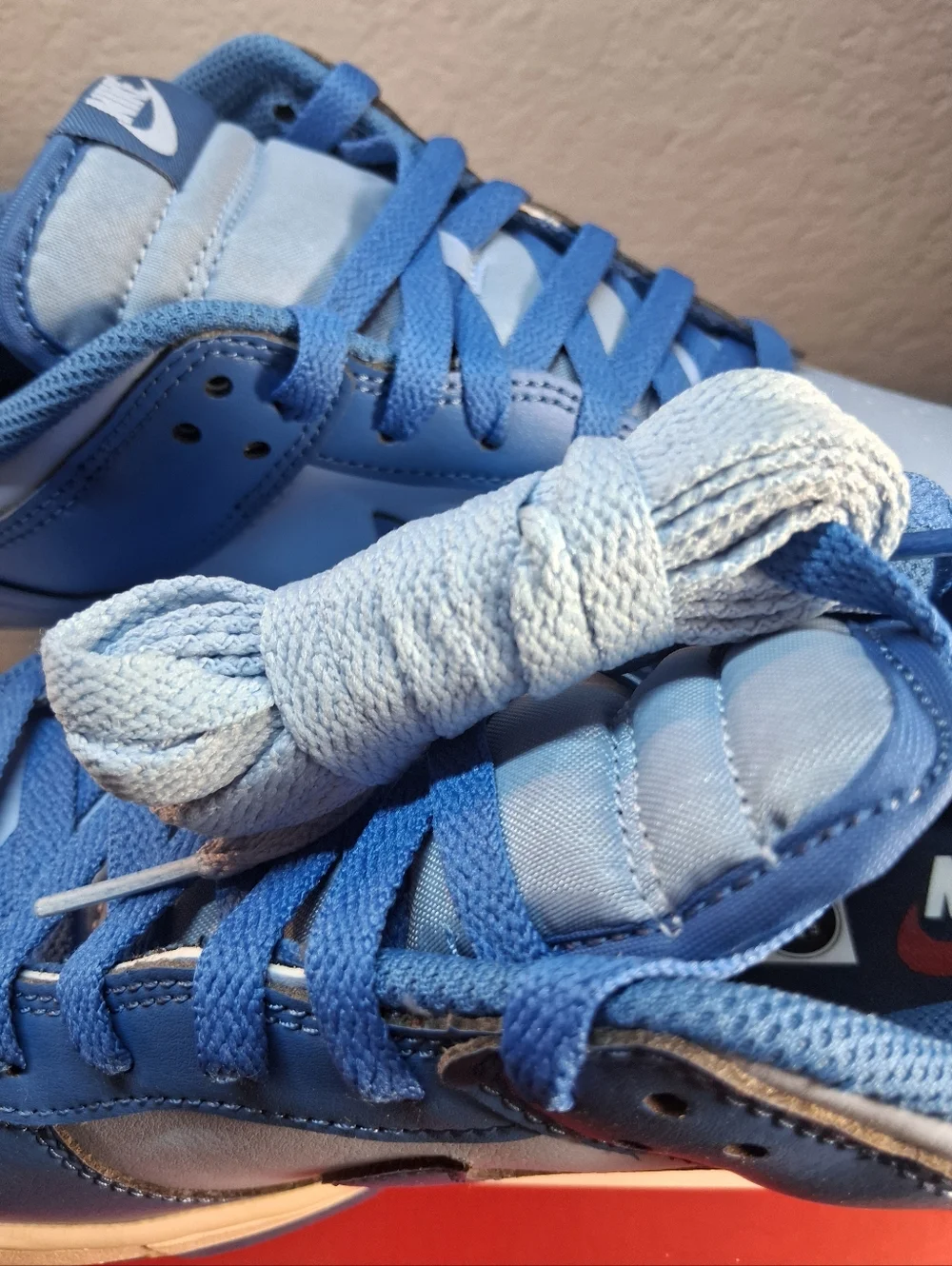 Nike Dunk Low Retro in Psycho Blue & White - Picture 4 of 8